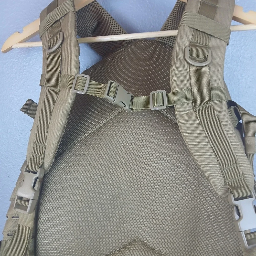 New Tactical Backpack Coyote Tan Laser Cut MOLLE Military Assault Pack 19in
